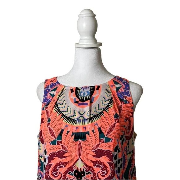 Mara Hoffman Shift Dress Geometric Print Neon Pink US Womens Size S - Picture 2 of 9